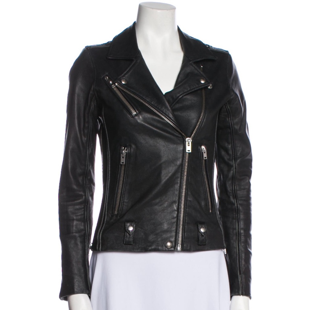 IRO “Tamie” Black Leather Moto Jacket